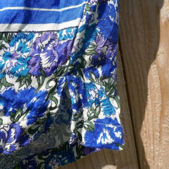 Tiny Anthropologie Blouse Ellery Blue Floral Patchwork Print Top Size Medium - Picture 7 of 7